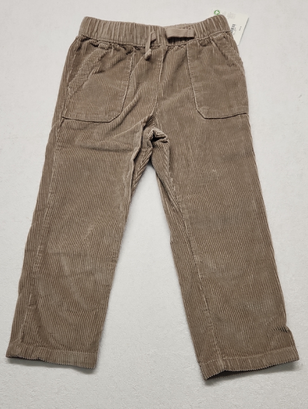 Little Planet- Corduroy Elastic-Waist Pants in Light Brown 4T